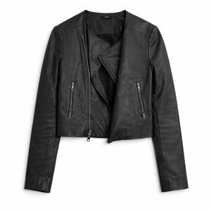 Theory Black Leather Women's Jacket